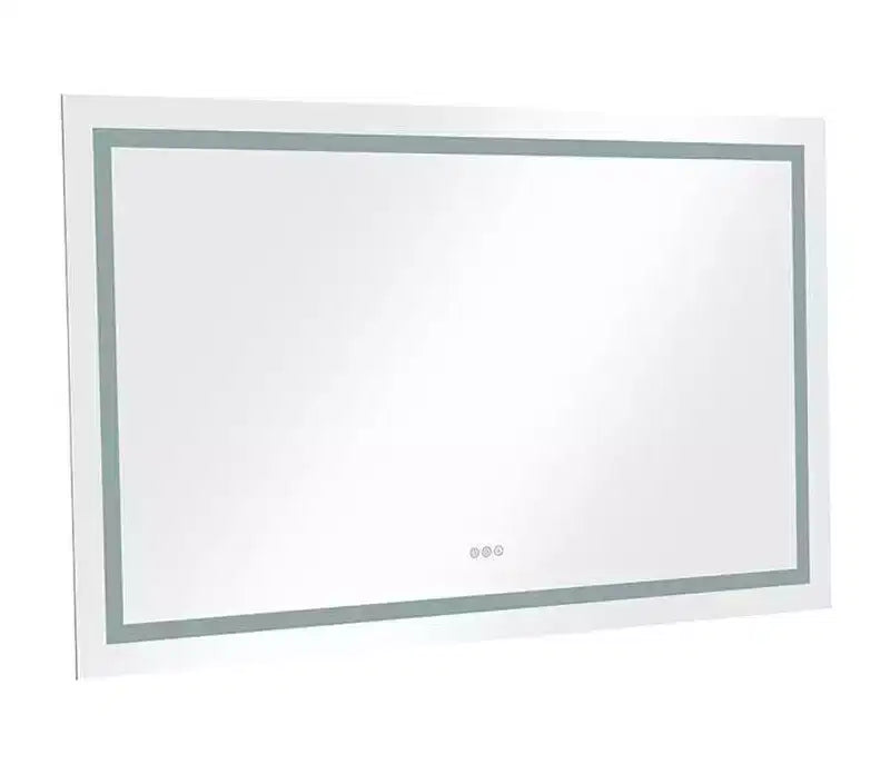 Acekool Miroirs muraux de salle de bain 72x30 pouces avec lumières 3 couleurs, miroir de courtoisie mural rectangulaire, miroir de courtoisie LED sans cadre pour salle de bain, blanc