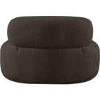 Meridian Furniture Fauteuil en tissu bouclette Venti