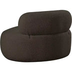Meridian Furniture Fauteuil en tissu bouclette Venti