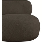 Meridian Furniture Fauteuil en tissu bouclette Venti