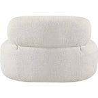 Meridian Furniture Fauteuil en tissu bouclette Venti