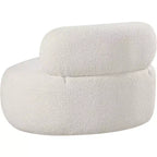 Meridian Furniture Fauteuil en tissu bouclette Venti