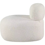 Meridian Furniture Fauteuil en tissu bouclette Venti