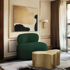 Meridian Furniture Fauteuil en tissu bouclette Venti