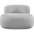 Meridian Furniture Fauteuil en tissu bouclette Venti