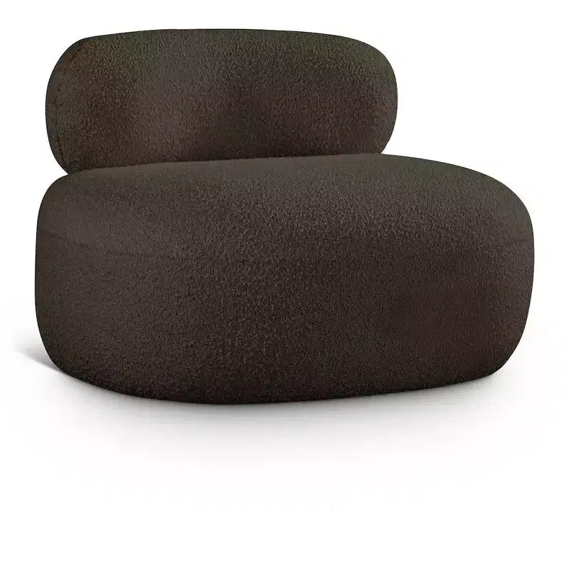 Meridian Furniture Fauteuil en tissu bouclette Venti