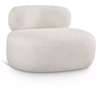 Meridian Furniture Fauteuil en tissu bouclette Venti