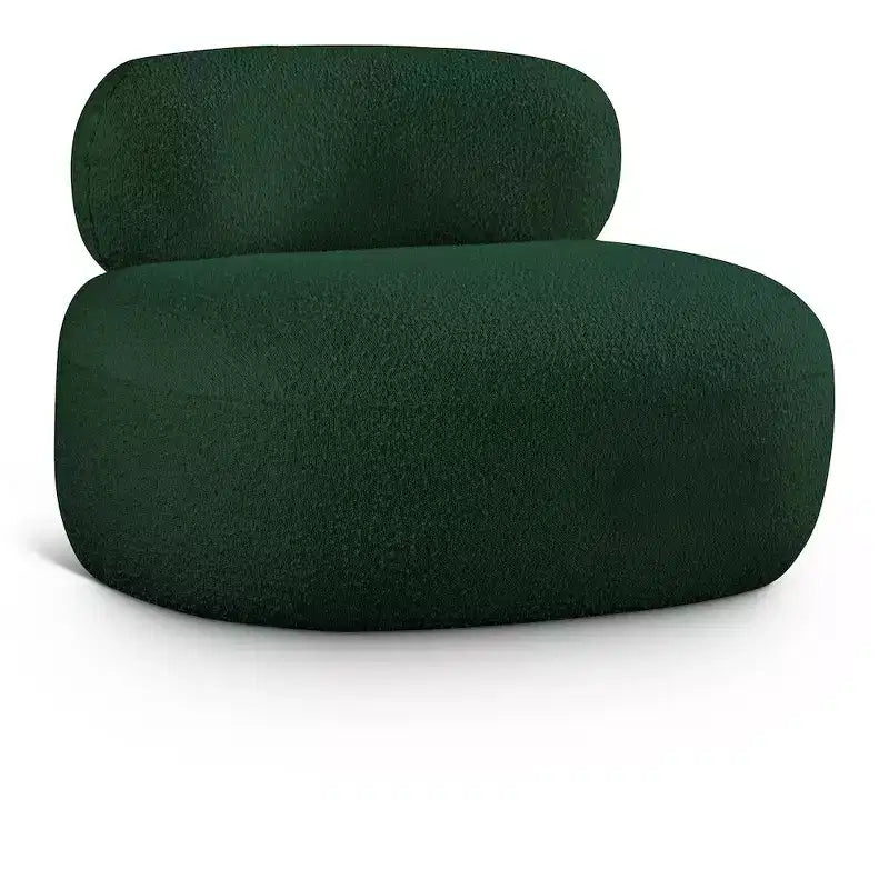 Meridian Furniture Fauteuil en tissu bouclette Venti