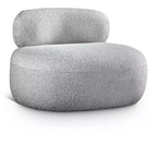 Meridian Furniture Fauteuil en tissu bouclette Venti