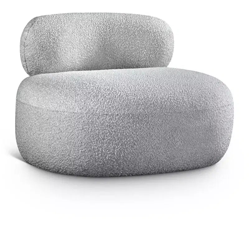 Meridian Furniture Fauteuil en tissu bouclette Venti