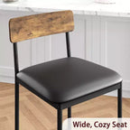 Table de cuisine et chaises de salle à manger pour 2 avec étagère de rangement et chaises rembourrées, ensemble table de bar pour petits espaces et appartements