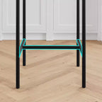 Table de cuisine et chaises de salle à manger pour 2 avec étagère de rangement et chaises rembourrées, ensemble table de bar pour petits espaces et appartements