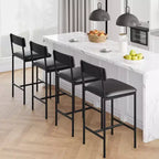 Table de cuisine et chaises de salle à manger pour 2 avec étagère de rangement et chaises rembourrées, ensemble table de bar pour petits espaces et appartements
