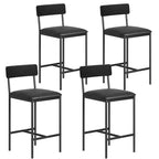 Table de cuisine et chaises de salle à manger pour 2 avec étagère de rangement et chaises rembourrées, ensemble table de bar pour petits espaces et appartements
