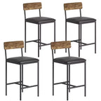 Table de cuisine et chaises de salle à manger pour 2 avec étagère de rangement et chaises rembourrées, ensemble table de bar pour petits espaces et appartements