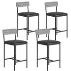 Table de cuisine et chaises de salle à manger pour 2 avec étagère de rangement et chaises rembourrées, ensemble table de bar pour petits espaces et appartements