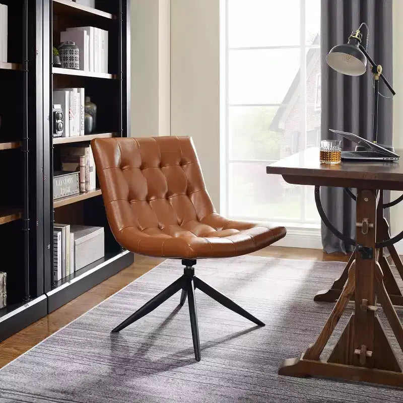 Chaise de bureau pivotante sans accoudoirs Art Leon