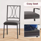 Ensemble de salle à manger carré 3 pièces pour 2 – Table et chaises rembourrées pour petits espaces