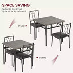 Ensemble de salle à manger carré 3 pièces pour 2 – Table et chaises rembourrées pour petits espaces