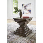 Table d'appoint contemporaine Ashley Hannodream de Signature Design – Fini chêne glacé brun chaud