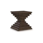 Table d'appoint contemporaine Ashley Hannodream de Signature Design – Fini chêne glacé brun chaud