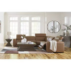 Table d'appoint contemporaine Ashley Hannodream de Signature Design – Fini chêne glacé brun chaud
