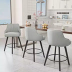 Tabouret de bar moderne Karl Home à pieds en bois, coussin épais et rotation à 360°