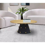 Meridian Furniture, table basse Raven noire / or