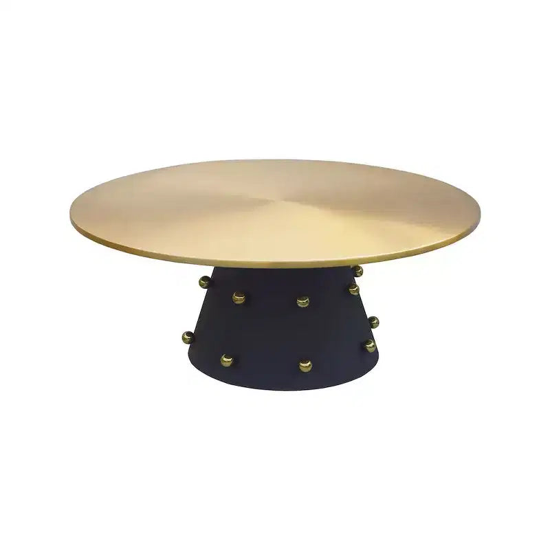 Meridian Furniture, table basse Raven noire / or