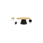 Meridian Furniture, table basse Raven noire / or