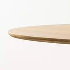 PexFix Table à manger ronde de 52 po pour 6 personnes, table à piédestal moderne avec base conique cannelée et plateau en MDF de bois, pour petits espaces, cuisine, salle à manger, café, naturelle