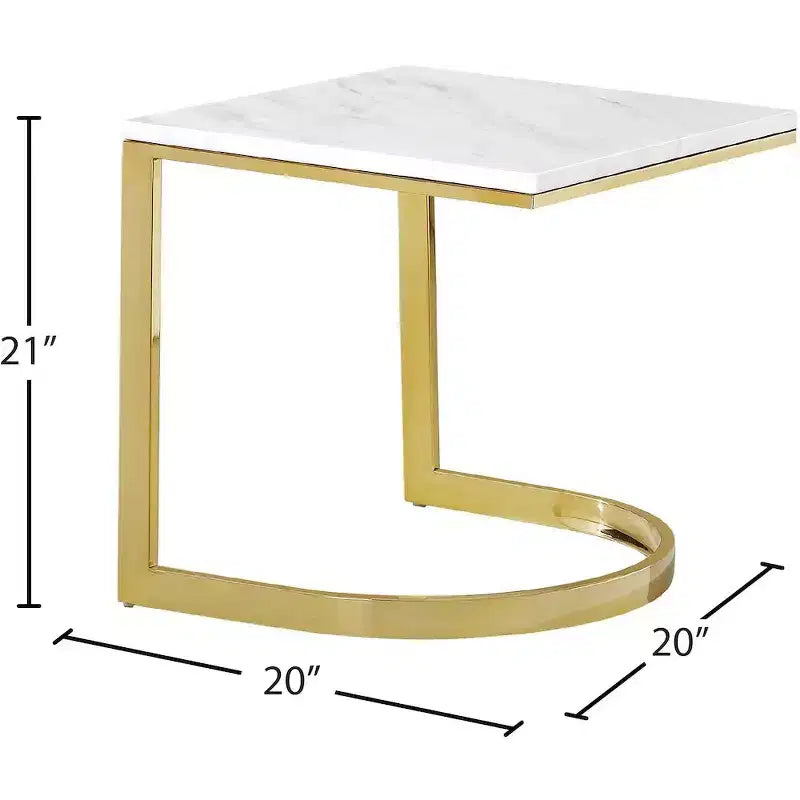 Meridian Furniture, Table d'appoint London dorée