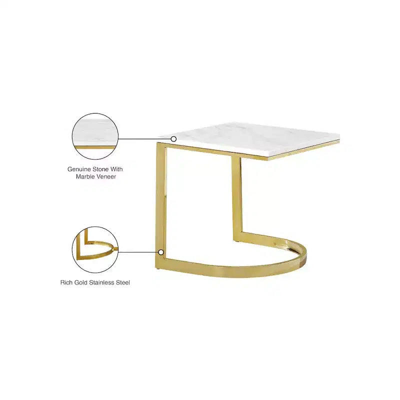 Meridian Furniture, Table d'appoint London dorée