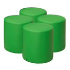 Regency, pouf rond Logan en vinyle (lot de 4)