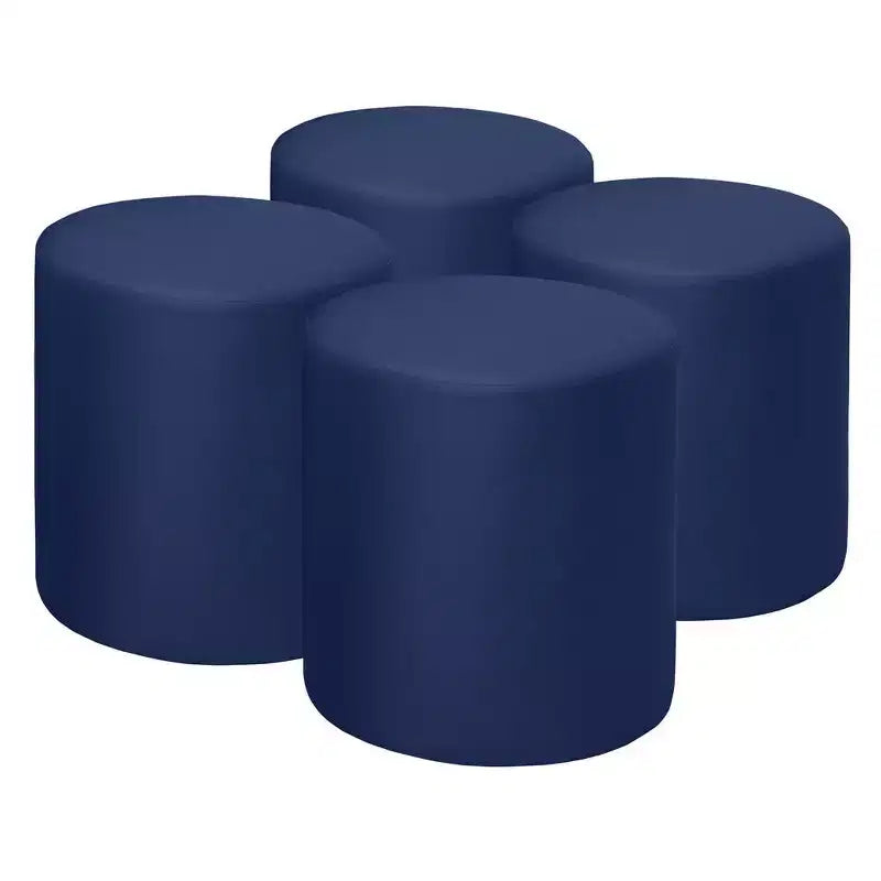Regency, pouf rond Logan en vinyle (lot de 4)
