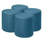 Regency, pouf rond Logan en vinyle (lot de 4)