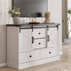 Buffet avec tiroirs, grand buffet de rangement avec étagères et portes, meuble de bar à café de style fermier pour cuisine, salle à manger