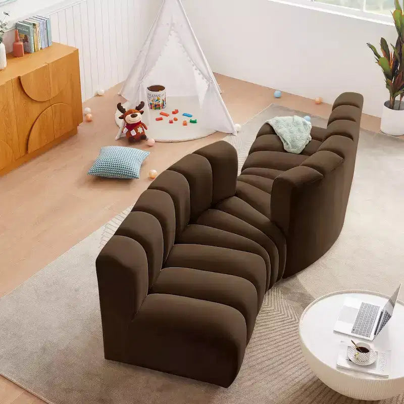 Meridian Furniture, Canapé modulable Arc en velours