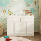 Famapy Baby Changing Table Chest of Drawers Edge Protection Top Upholstery