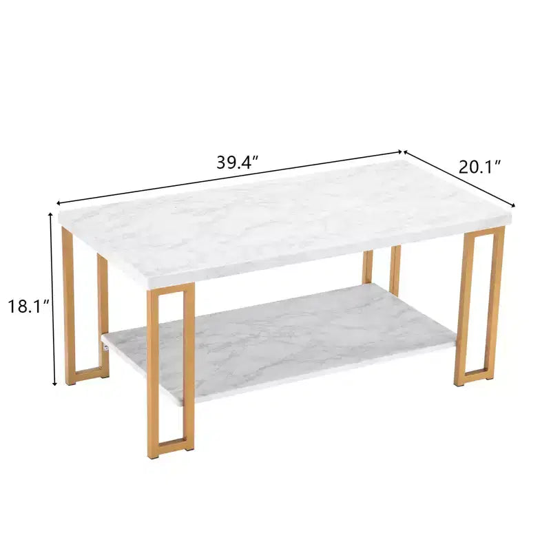 Table basse Karl Home avec plateau en marbre