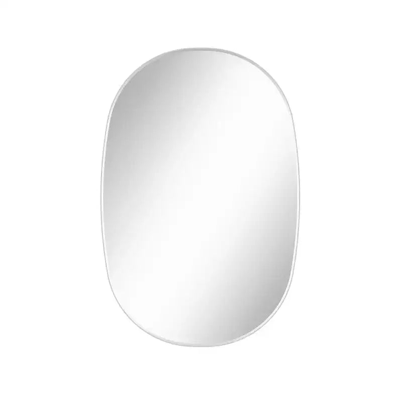 Miroir de courtoisie de salle de bain ovale rectangulaire mat 24 x 36, miroir mural au-dessus de l'évier avec verre trempé HD et cadre en aluminium résistant à la rouille