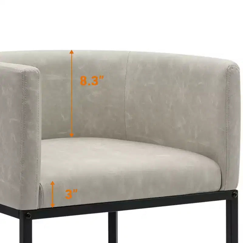 NEWLAYOUT Lot de 2 tabourets de bar hauteur comptoir, hauteur d'assise 61 cm, pour salle à manger, tabourets de bar en cuir PU