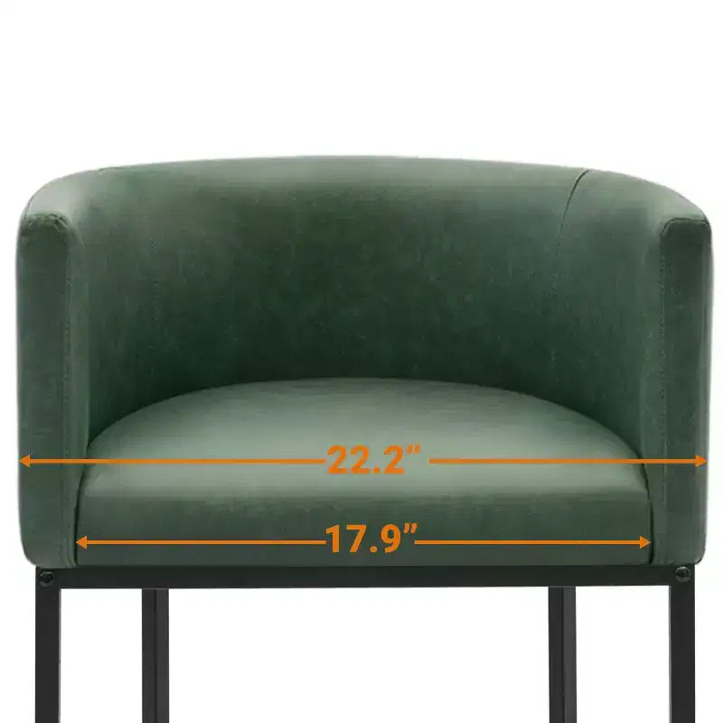 NEWLAYOUT Lot de 2 tabourets de bar hauteur comptoir, hauteur d'assise 61 cm, pour salle à manger, tabourets de bar en cuir PU