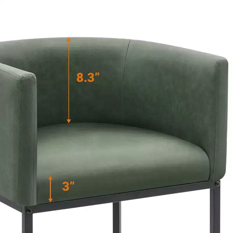 NEWLAYOUT Lot de 2 tabourets de bar hauteur comptoir, hauteur d'assise 61 cm, pour salle à manger, tabourets de bar en cuir PU