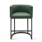 NEWLAYOUT Lot de 2 tabourets de bar hauteur comptoir, hauteur d'assise 61 cm, pour salle à manger, tabourets de bar en cuir PU