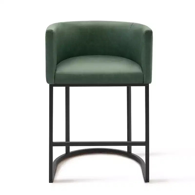 NEWLAYOUT Lot de 2 tabourets de bar hauteur comptoir, hauteur d'assise 61 cm, pour salle à manger, tabourets de bar en cuir PU