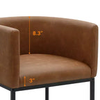 NEWLAYOUT Lot de 2 tabourets de bar hauteur comptoir, hauteur d'assise 61 cm, pour salle à manger, tabourets de bar en cuir PU