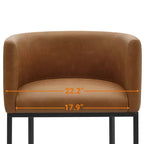 NEWLAYOUT Lot de 2 tabourets de bar hauteur comptoir, hauteur d'assise 61 cm, pour salle à manger, tabourets de bar en cuir PU