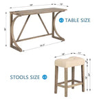 Ensemble de table de bar GDFStudio Kittson 4 pièces avec prise de courant