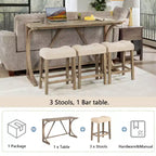 Ensemble de table de bar GDFStudio Kittson 4 pièces avec prise de courant